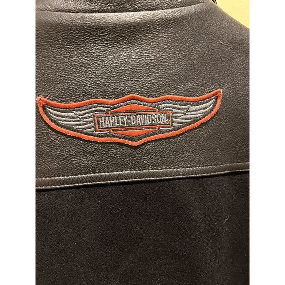 Harley-Davidson Womens Size LG Embossed Leather Jacket Black DC - Picture 4 of 12